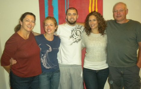 Lori, Hilary, Danny, Jennifer, and Dan