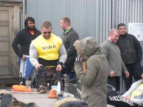 Icelandic Weightlifters in the Rain