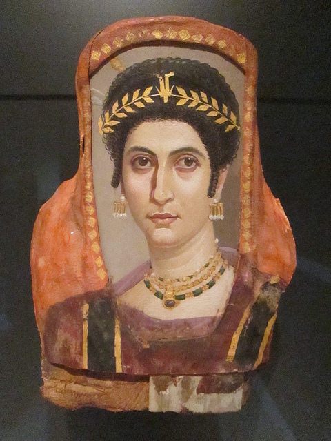 Hellenistic Mummy Burial Mask of a Young Woman