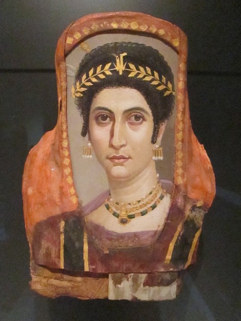 Hellenistic Mummy Burial Mask of a Young Woman