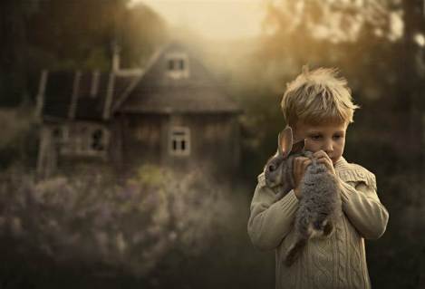 Russian Boy with Bunny