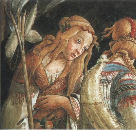 Detail of Zipporah from Botticelli’s The Trials of Moses