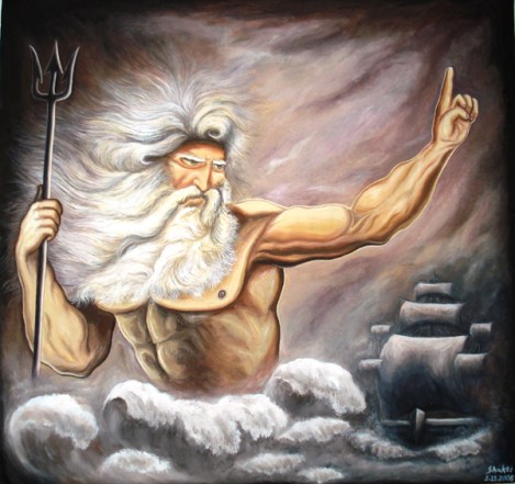 A Painting of Neptune by an Indian Artist