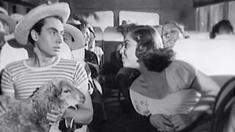 Still from Luis Buñuel’s Mexican Bus Ride (Subida Al Cielo, 1952)