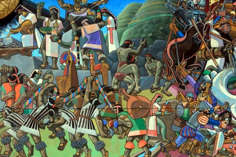 Mural of Inca Indians