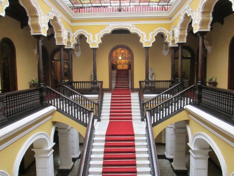 The Main Staircase of the Archbishop’s Palace in Lima