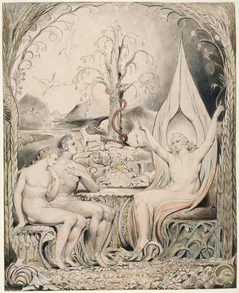 Note the Snake Wrapped Around the Tree of the Knowledge of Good and Evil in the Background