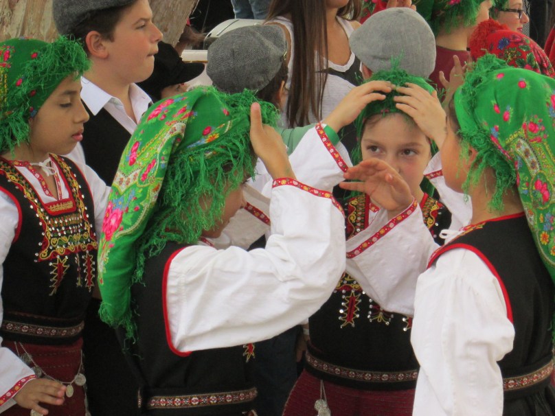 Little Girls in Greek Costumes