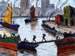 Unloading Cargo at La Boca