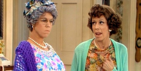 Vicki Lawrence as Thelma Harper and Carol Burnett as Her Daughter Eunice