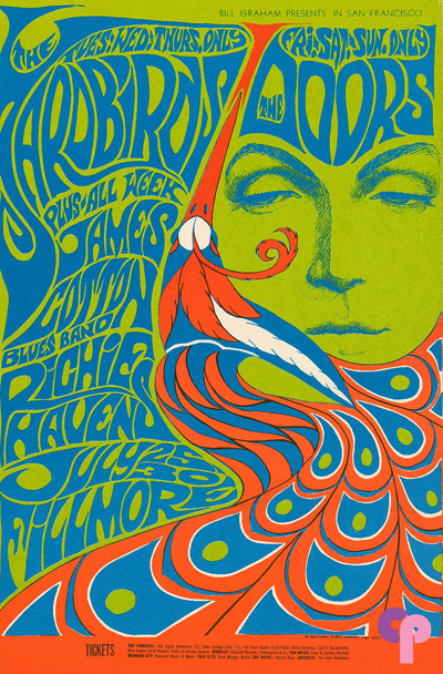 Poster for One of Bill Graham’s Presentations at the Fillmore