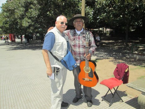 With Folk Singer Juan Carlos Balvidares, “El Caminante Argentino”