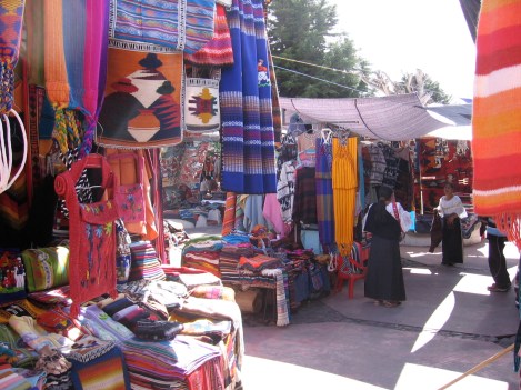 The Crafts Market at Otavalo in Northern Ecuador