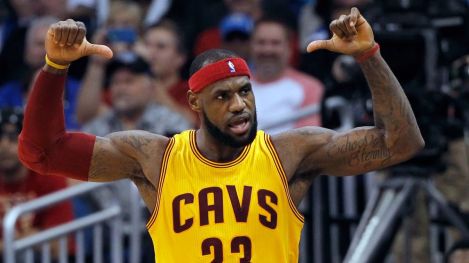 Le Bron James of the Cleveland Cavaliers