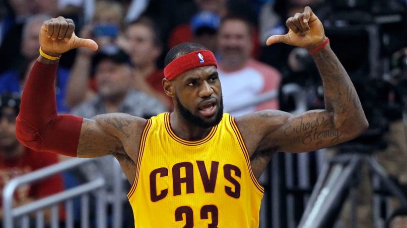 Le Bron James of the Cleveland Cavaliers
