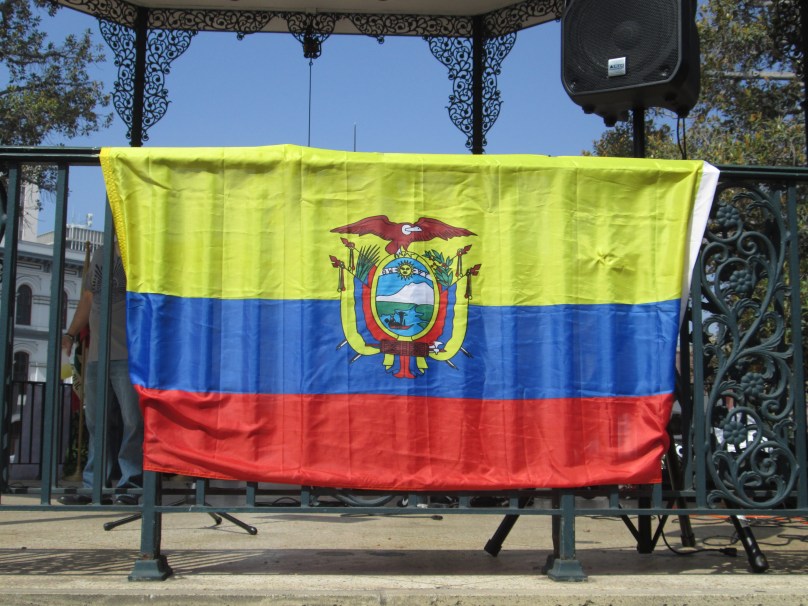 Flag at 18th Annual Taste of Ecuador Food festival