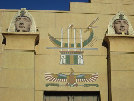 Part of the Painted Facade of Grauman’s Egyptian Theater in Hollywood