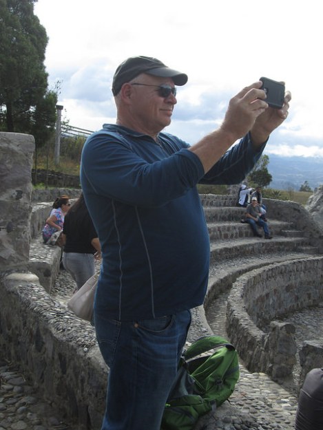 Dan at the Parque del Condors in Otavalo