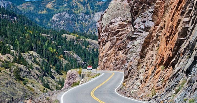 A Stretch of the Million Dollar Highway in Colorado